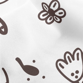 Cute Flower Graffiti Micro Fleece
