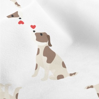 Two Puppies Fall In Love Micro Fleece