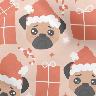 Sad Christmas Pug Micro Fleece