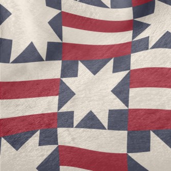 American Flag Themed Pattern Minky