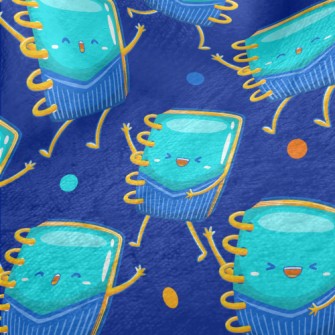 Lively Blue Notebook Minky