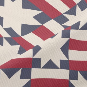 American Flag Themed Pattern Piqué