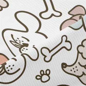 Funny Hand Drawn Puppy Piqué