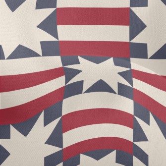 American Flag Themed Pattern Lightweight Performance Linen
