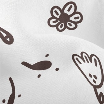 Cute Flower Graffiti Lightweight Performance Linen
