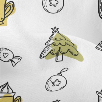 Christmas Tree And Milk Wine Lightweight Performance Linen