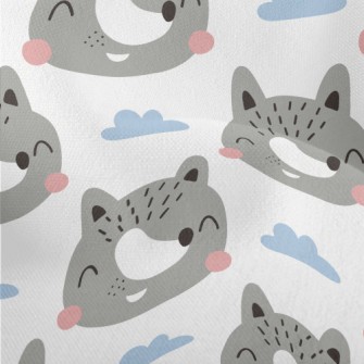 Cute And Friendly Gray Wolf Lightweight Performance Linen