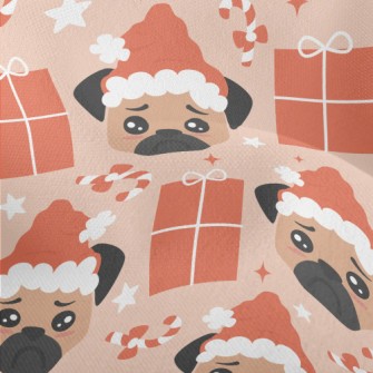 Sad Christmas Pug Lightweight Performance Linen