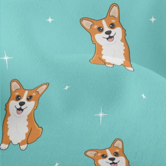 Cartoon Corgi Lightweight Performance Linen