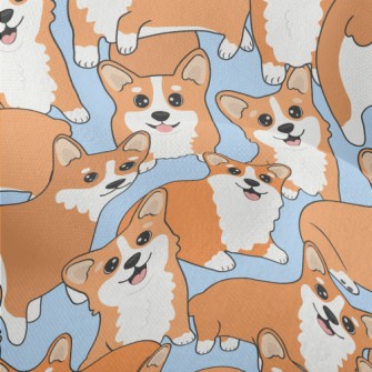 Cute Cartoon Corgi Lightweight Performance Linen