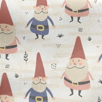 Friendly Garden Elves Jersey Backed Fleece