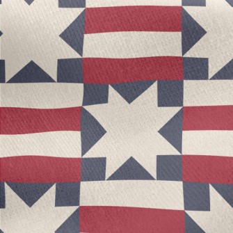 American Flag Themed Pattern Jersey Backed Fleece