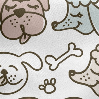 Funny Hand Drawn Puppy Jersey Backed Fleece