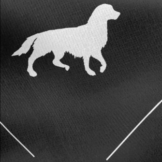 Diamond Puppy Silhouette Jersey Backed Fleece
