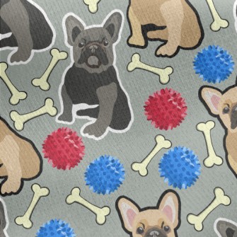 Hand Drawn Two Color Bulldog Jersey Backed Fleece