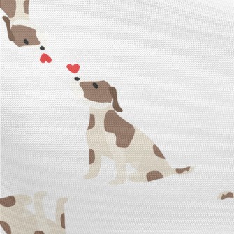 Two Puppies Fall In Love Pongee