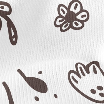 Cute Flower Graffiti Stretch Jersey
