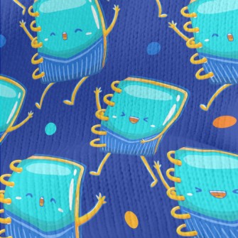 Lively Blue Notebook Stretch Jersey