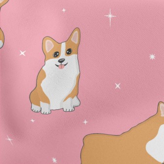 Cute Corgi At The Event Lightweight Cotton Poplin