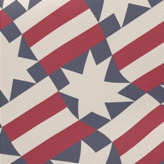 American Flag Themed Pattern Midweight Cotton Poplin