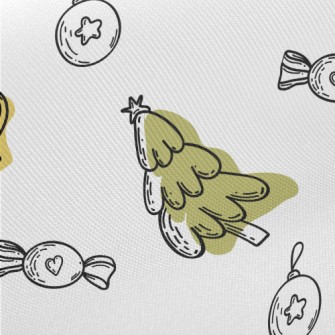 Christmas Tree And Milk Wine Midweight Cotton Poplin