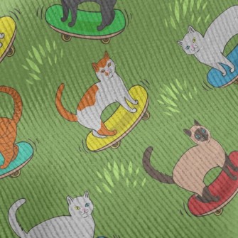 Handsome Skateboarding Cat Standard Corduroy