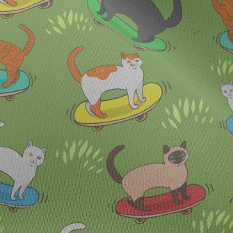 Handsome Skateboarding Cat Chiffon