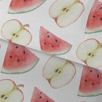 Sliced Apple Watermelon Waterproof Oxford