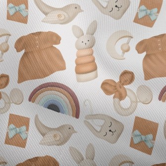 Warm Color Baby Dress Dobby