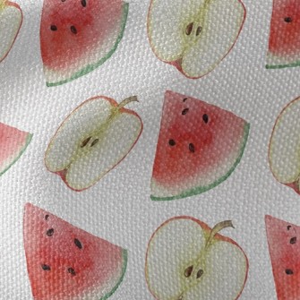 Sliced Apple Watermelon Waterproof Canvas