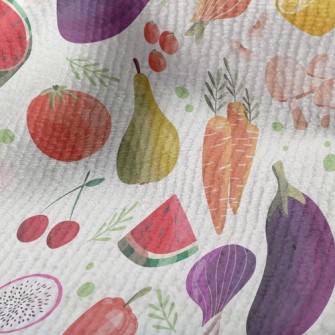 Watercolor Depiction Of Fruits Terry