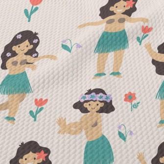 Hawaiian Hula Girl Birdseye Piqué