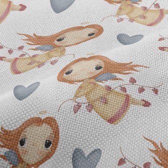 Melancholic Little Girl Angel Performance Linen