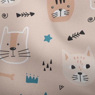 Playful Cat Fish Bones Dobby