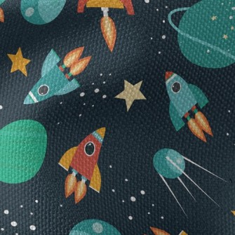 Rocket Travels The Universe Waterproof Canvas