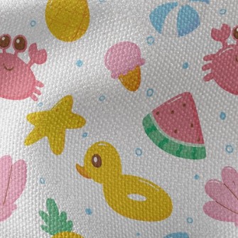 Cute Crab Shell Waterproof Canvas