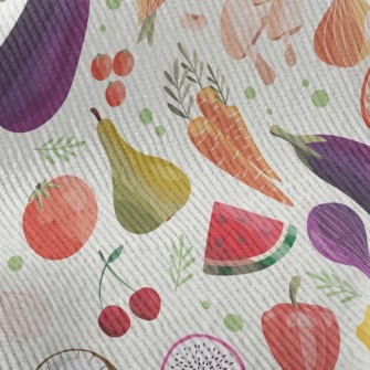 Watercolor Depiction Of Fruits Standard Corduroy