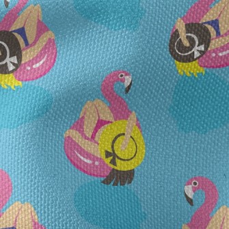 Summer Pool Girl Waterproof Canvas