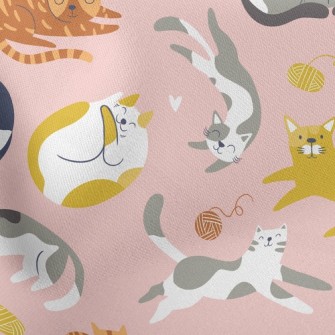 Kitten Chasing Yarn And Playin Stretch Ponte