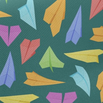 Colorful And Fun Paper Airplan Twill