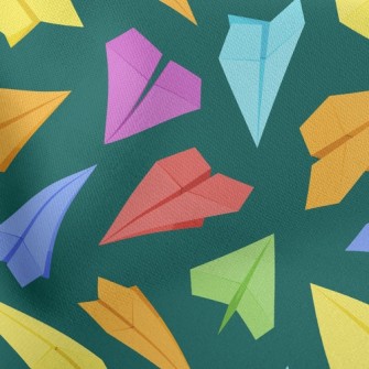 Colorful And Fun Paper Airplan Stretch Ponte