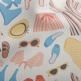 Beach Vacation Dress Athletic Mesh Flat Back