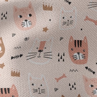Arrow Kitten Fish Bone Waterproof Canvas