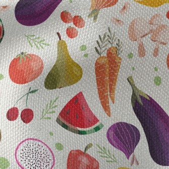 Watercolor Depiction Of Fruits Waterproof Canvas