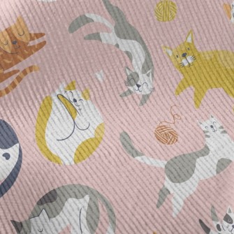 Kitten Chasing Yarn And Playin Standard Corduroy