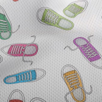 Colorful Sneakers Athletic Mesh Flat Back