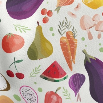 Watercolor Depiction Of Fruits Stretch Ponte