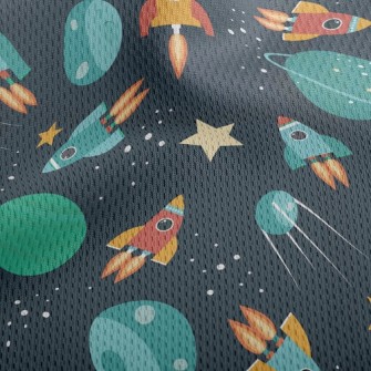 Rocket Travels The Universe Athletic Mesh Flat Back