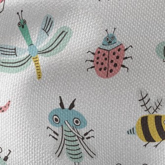 Collection Of Funny Insects Waterproof Canvas