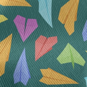 Colorful And Fun Paper Airplan Standard Corduroy